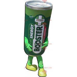 Giant electric battery mascot. Green stack mascot -