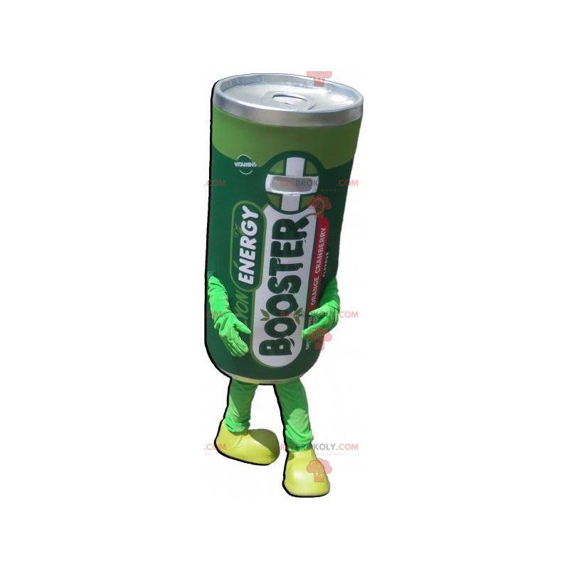 Giant electric battery mascot. Green stack mascot -