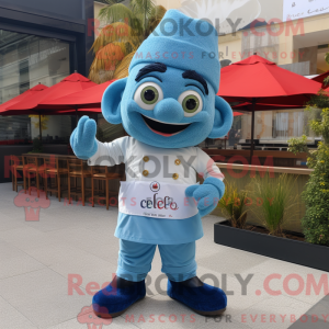 Blå Ceviche maskot kostume...