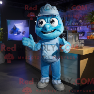 Blue Ceviche mascot costume...
