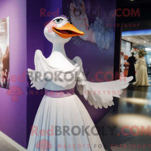 Purple Gull mascot costume...