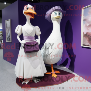 Purple Gull mascot costume...