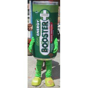 Mascotte de pile électrique géante. Mascotte de pile verte -