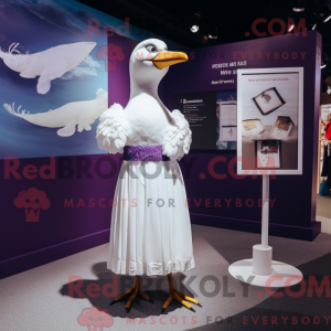 Purple Gull mascot costume...