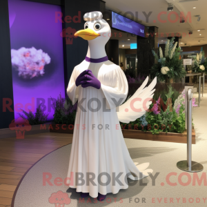 Purple Gull mascot costume...