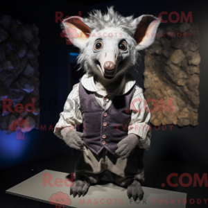 Sølv Aye-Aye máscara de...