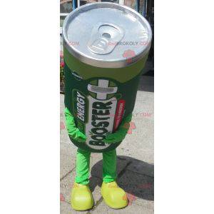 Giant electric battery mascot. Green stack mascot -