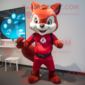 Red Flying Squirrel maskot...