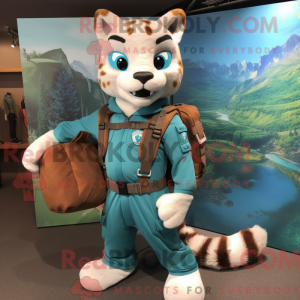 Turquoise Bobcat mascot...