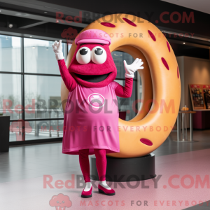 Magenta Bagels Maskottchen...