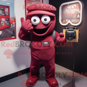 Maroon Camera mascot...