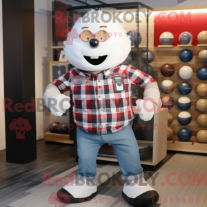 Personaggio mascotte bianco...