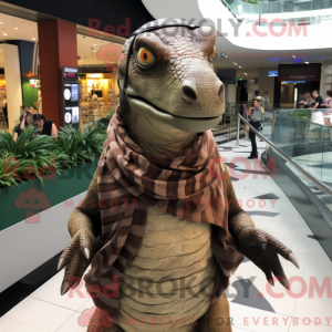 Brown Iguanodon mascot...