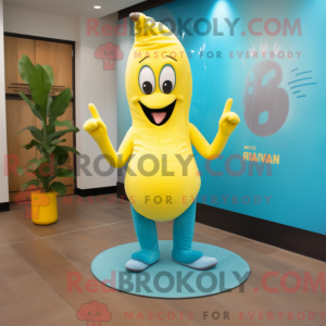 Postava maskota tyrkysového...