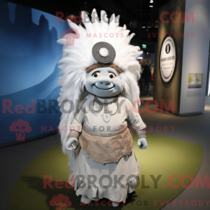 Grå Chief-maskotdraktfigur...