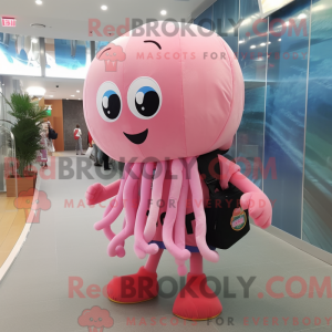 Mascotte de méduse rose...