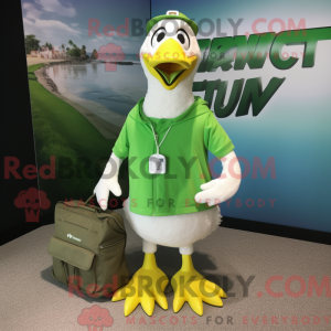 Lime Green Gull maskot...