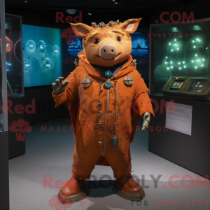 Rust gris maskot drakt...