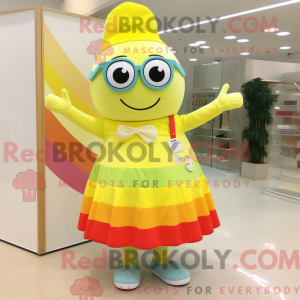 Citrongul regnbue maskot...