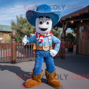 Sky Blue Cowboy mascot...