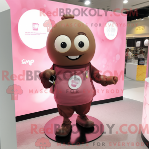 Brun Pink maskot kostume...