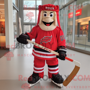 Red Ice Hockey Stick mascot...