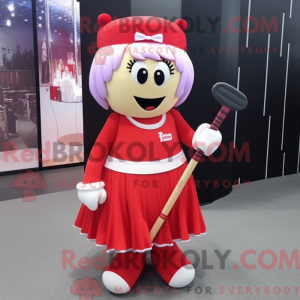 Red Ice Hockey Stick maskot...