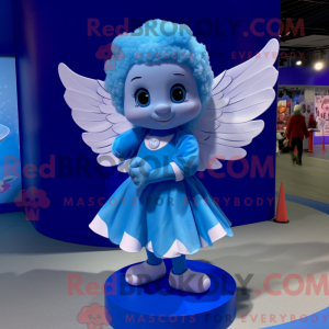 Blå Cupid-maskotdraktfigur...