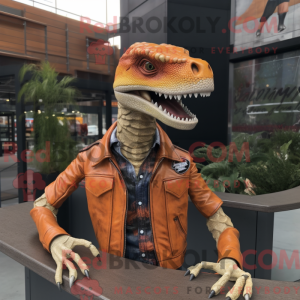 Orange Coelophysis mascot...