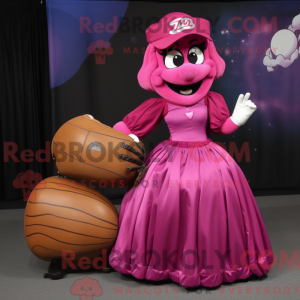 Luva de beisebol magenta...