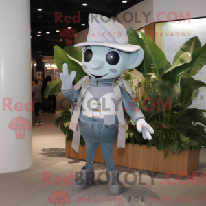 Sølv spinat maskot kostume...