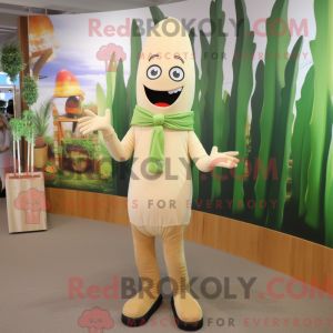 Tan Asparges maskot kostyme...
