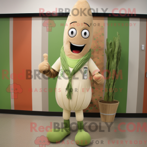 Tan Asparges maskot kostyme...