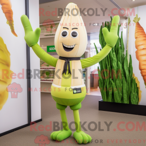 Tan Asparges maskot kostyme...