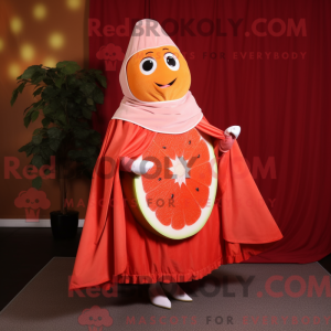 Rød grejpfrut maskotkostyme...