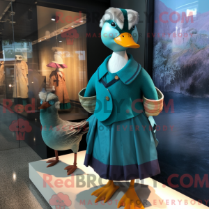 Teal Gosling Maskottchen...