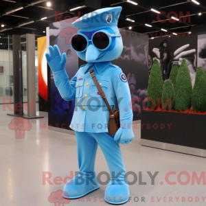 Postava maskota Sky Blue...
