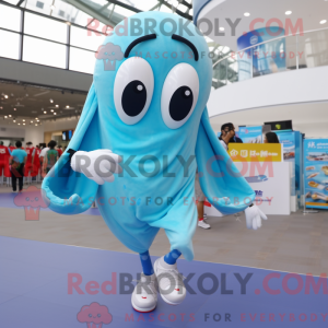 Sky Blue Squid maskot...