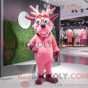 Rosa reinsdyrmaskotkostyme...