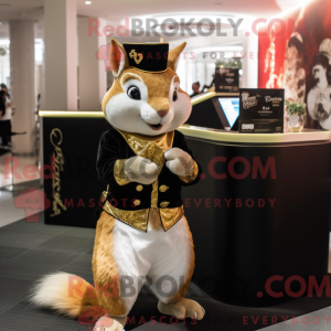 Złota wiewiórka maskot...