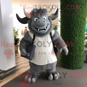 Gray Minotaur mascot...