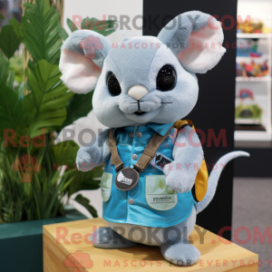 Cyan Chinchilla Maskottchen...