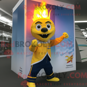 Yellow Fire Eater mascot...