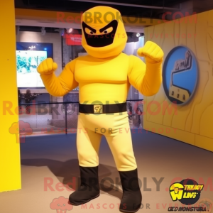 Gul Gi Joe maskot kostume...