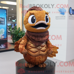 Brown Betta Fish mascot...