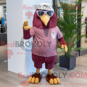 Maroon Bald Eagle mascot...