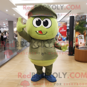 Oliven Sushi maskot drakt...