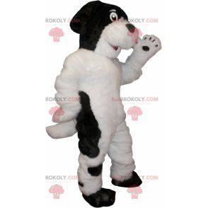 Hairy and cute white and black dog mascot - Redbrokoly.com