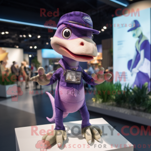 Personaggio mascotte viola...