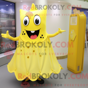 Yellow Ray maskot kostume...